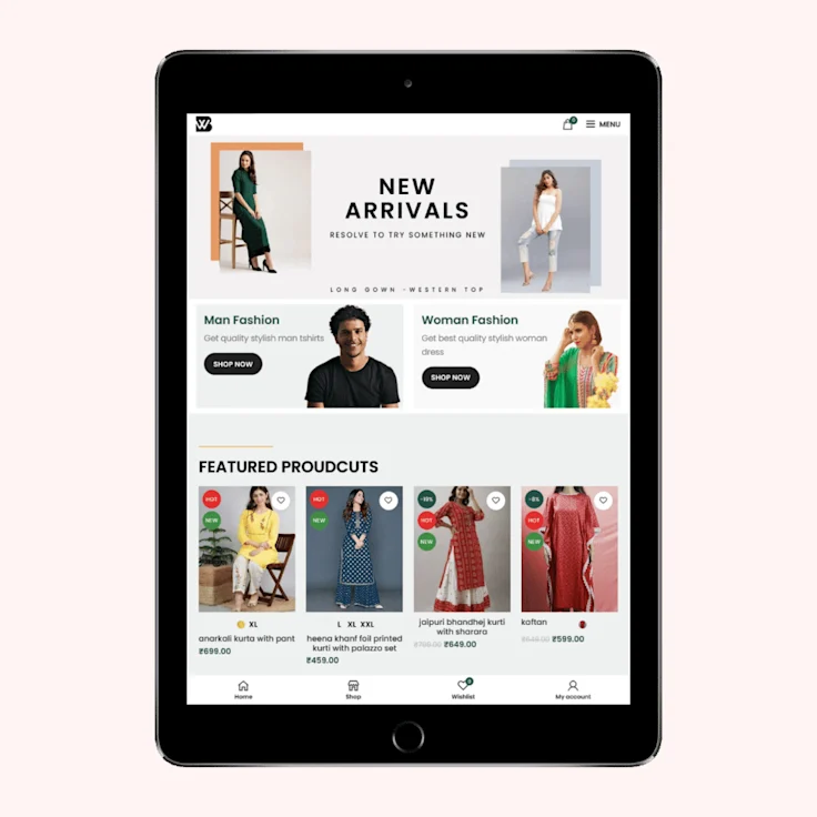 WearBraga Tablet Responsive WooCommerce Layout